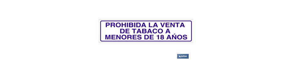 Prohibida la venta de tabaco a menores de 18 años