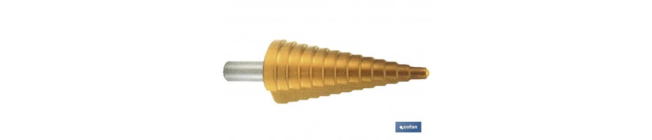 Brocas escalonadas HSS TIN Escalonada