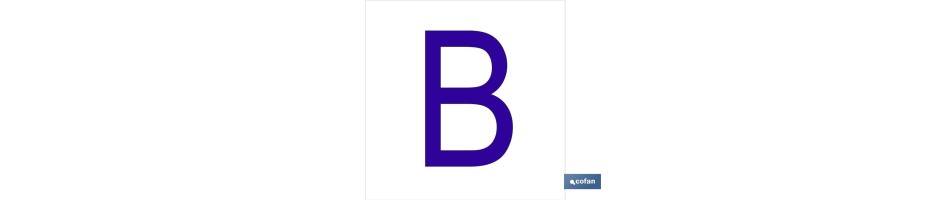 B Letra en glasspack