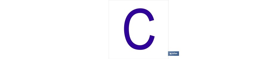 C Letra en glasspack