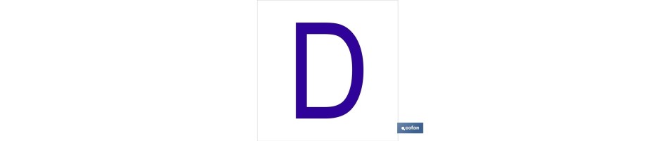 D Letra en glasspack