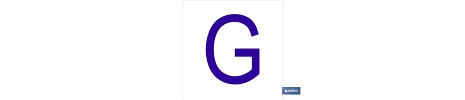 G Letra en glasspack