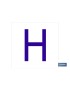 H Letra en glasspack