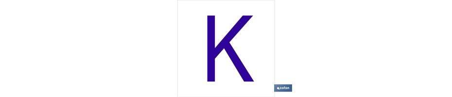 K Letra en glasspack a