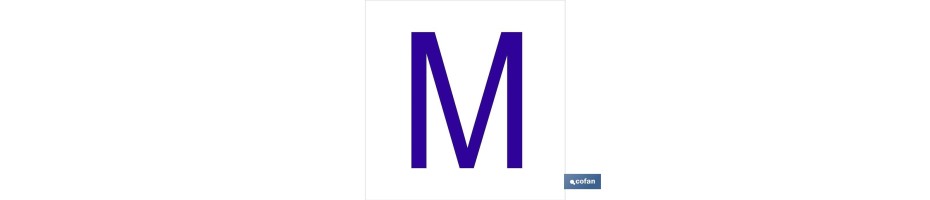 M Letra en glasspack