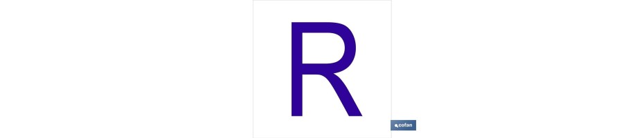 R Letra en glasspack