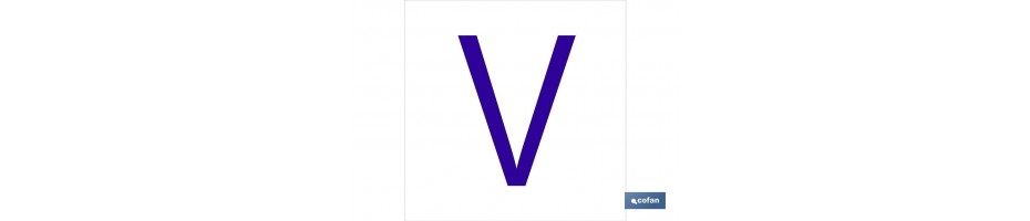 V Letra en glasspack