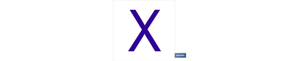 X Letra en glasspack