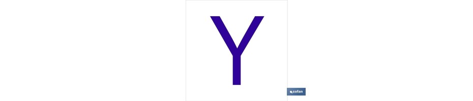 Y Letra en glasspack