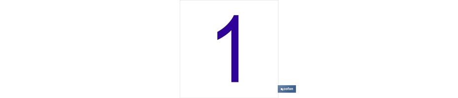 1 Número en glasspack