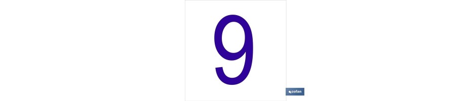 9 Número en glasspack