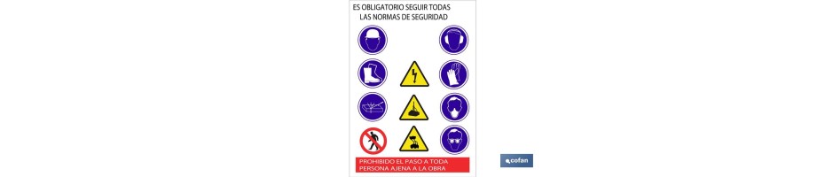 Cartel de obra en glasspack 0,7 mm