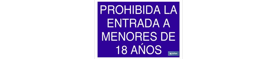 AC14 Señal prohibido 18 años