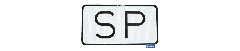 Placa SP V-9 Servicio Público