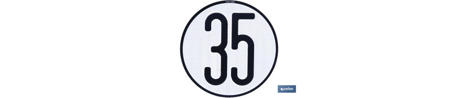 Disco V-4 limitación velocidad (35 km/h)