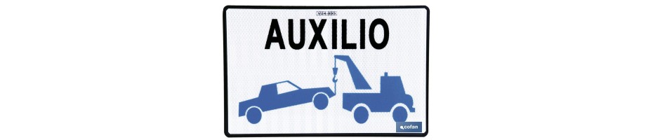 Placa Grúa de Servicio Auxilio en Carretera