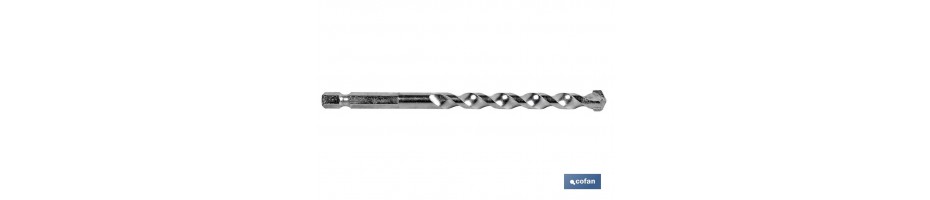 Broca profesional para muros mango hex. 1/4”