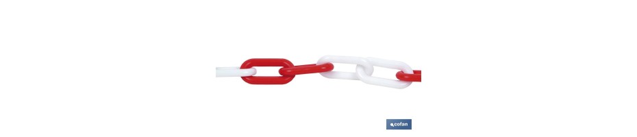 Cadena Plástico Rojo/Blanco