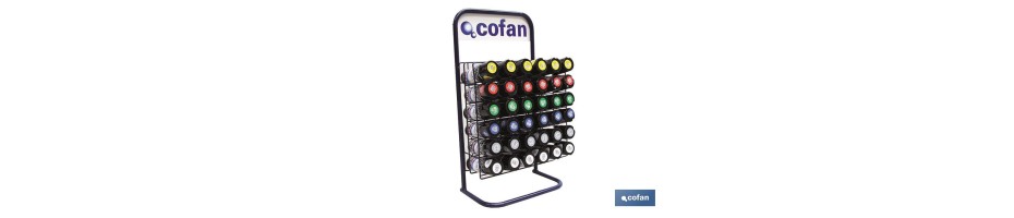 Expositor 36 botes pintura acílica (varios colores)