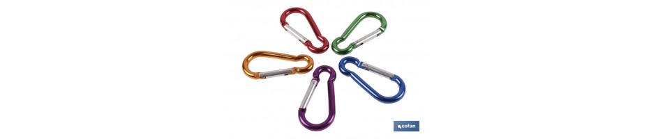 Mosquetón Aluminio Colores