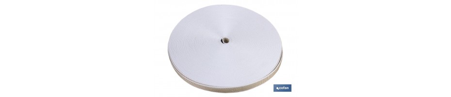 Cinta persiana 2 caras 22mm x 50m gris/beige