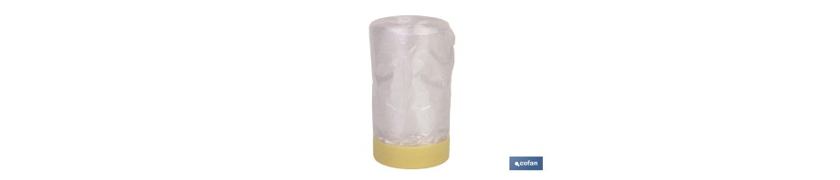 Cinta crepe + plástico 80°