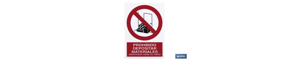 Prohibido Depositar materiales