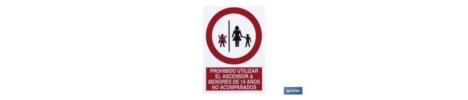 Prohibido ascensor a menores 14 años