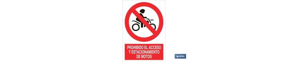 Prohibido acceso de motos