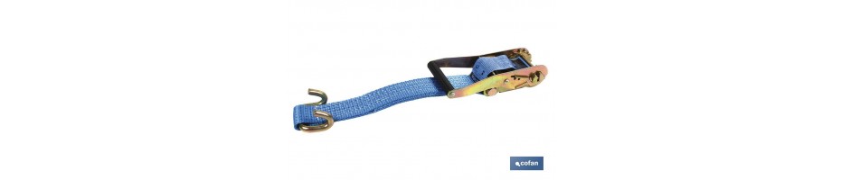 Rachet 0,5m de cinta. Gancho abierto