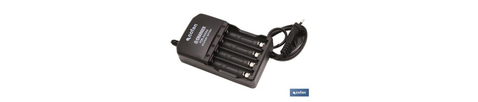 Cargador pilas 4 unidades