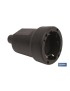 ENCHUFE AEREO GOMA NEGRA (16A-250V)