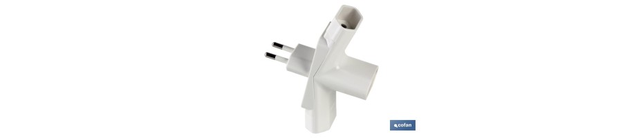 ADAPTADOR MULTIVIA 3 VIAS (10A-250V)