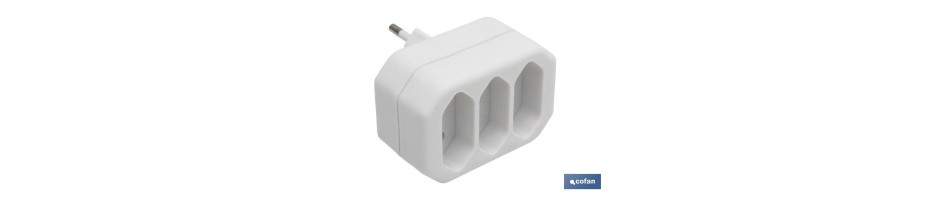 ADAPTADOR 3 VIAS FRONTALES (10A)