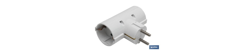ADAPTADOR SCHUKO 2 VIAS (16A-250V)