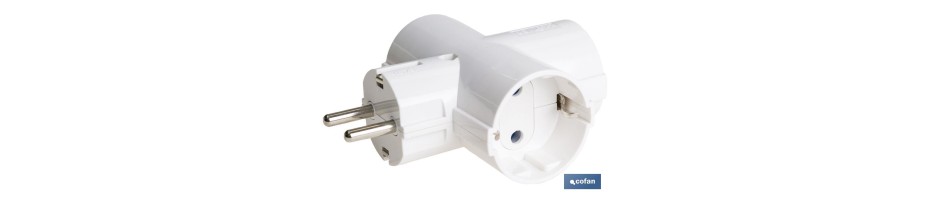 ADAPTADOR SCHUKO 3 VIAS  (16A-250V)