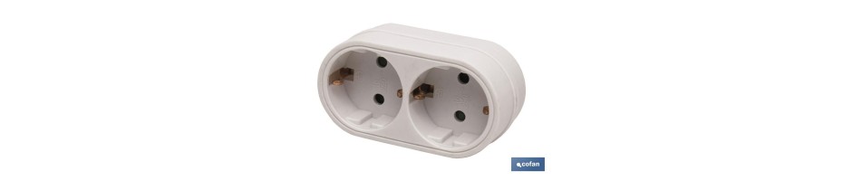 ADAPTADOR 2 VIAS FRONTAL SCHUKO (3.500w)
