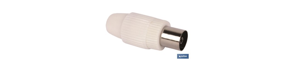 CONECTOR ANTENA HEMBRA RECTO (9,5MM)