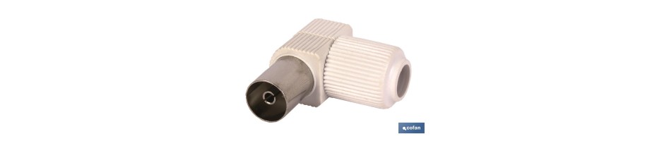 CONECTOR ANTENA HEMBRA CODO (9,5MM)