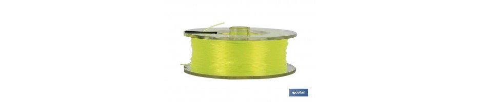 Hilo de Sedal Monofilamento de Nylon 100% Amarillo