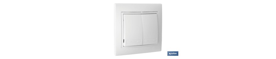 Doble Interruptor-Conmutador Empotrar