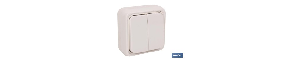 Doble interruptor Superficie