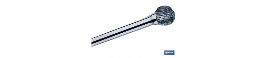 Fresas Rotativas Metal Duro Dentado Cruzado Punta Esférica