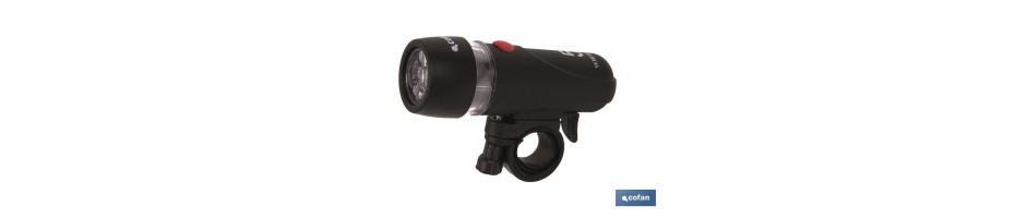 Luz 5 Led Faro Bici 3 funciones