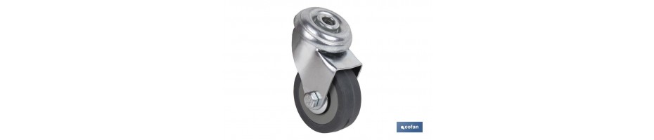 Ruedas Goma Gris Pasante