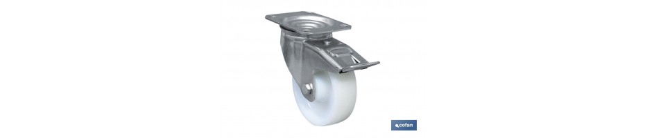 Ruedas Nylon Placa/Freno