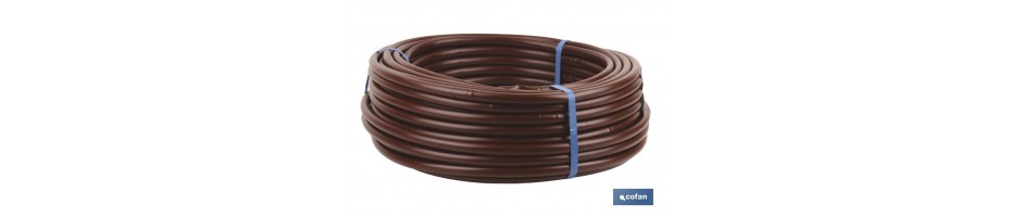 TUBO RIEGO GOTEO MARRÓN (Con gotero)