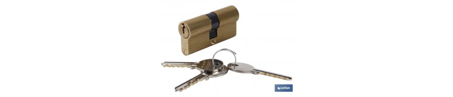 Cilindros llaves Iguales (Color Látón)