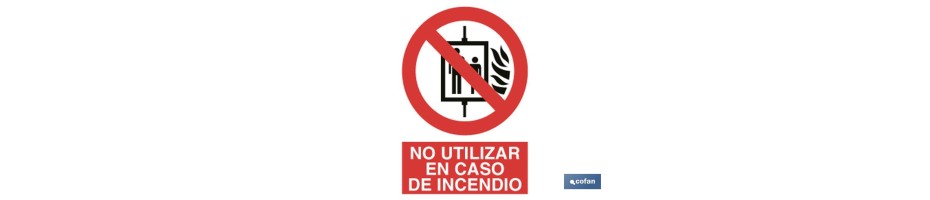 Prohibido usar en incendios