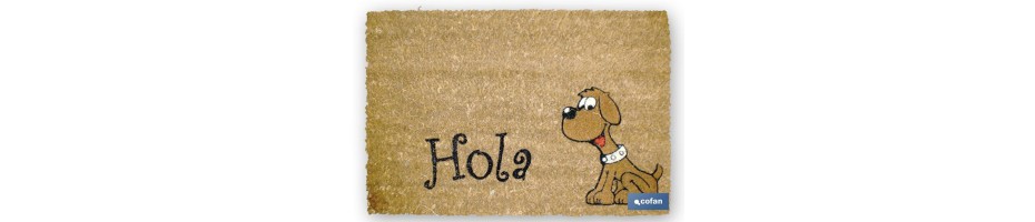 Felpudo Coco floqueado (Perro Hola)